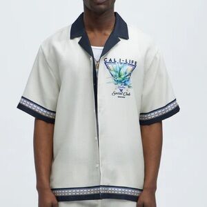New Men’s Malibu Shirt‎ cali-life button down shirt Sz XL